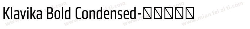 Klavika Bold Condensed字体转换